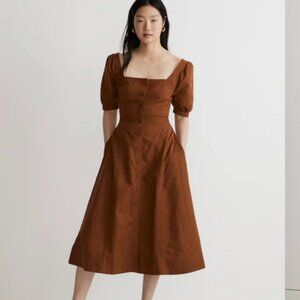 Madewell Tan Button-Up Dress